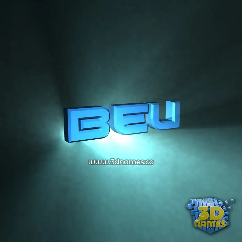 beu in Light Shine style - 3D name wallpaper