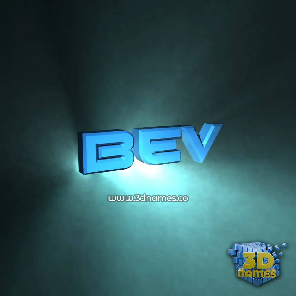 bev in Light Shine style - 3D name wallpaper