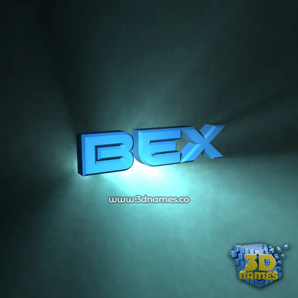 bex in Light Shine style - 3D name wallpaper