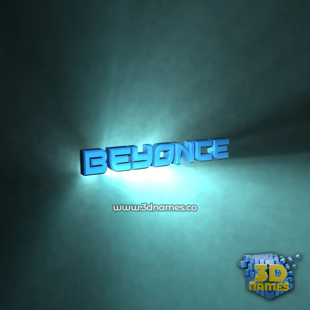 beyonce in Light Shine style - 3D name wallpaper