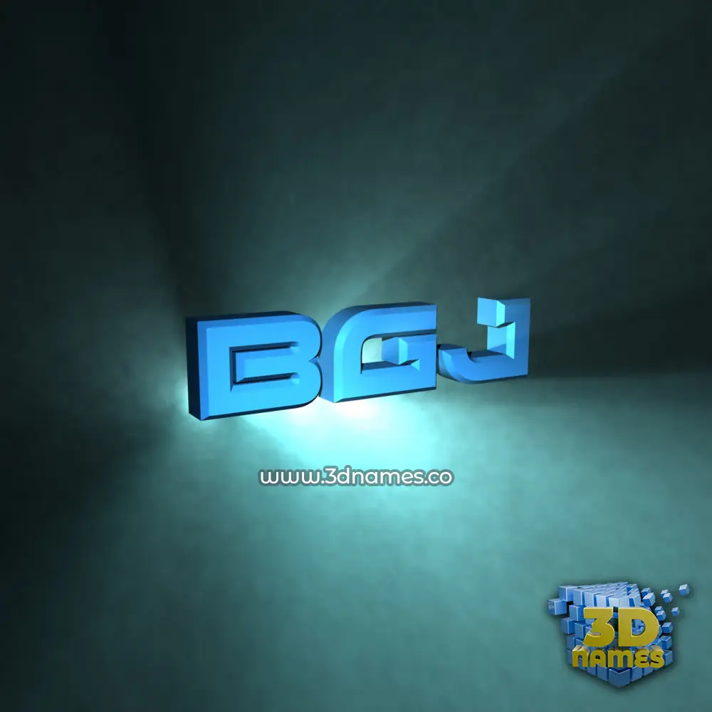 bgj in Light Shine style - 3D name wallpaper