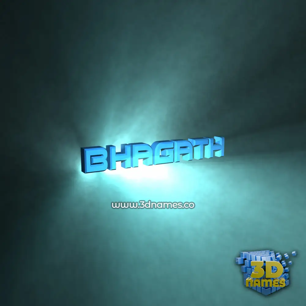 bhagath in Light Shine style - 3D name wallpaper