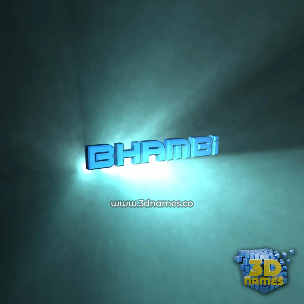 bhambi in Light Shine style - 3D name wallpaper