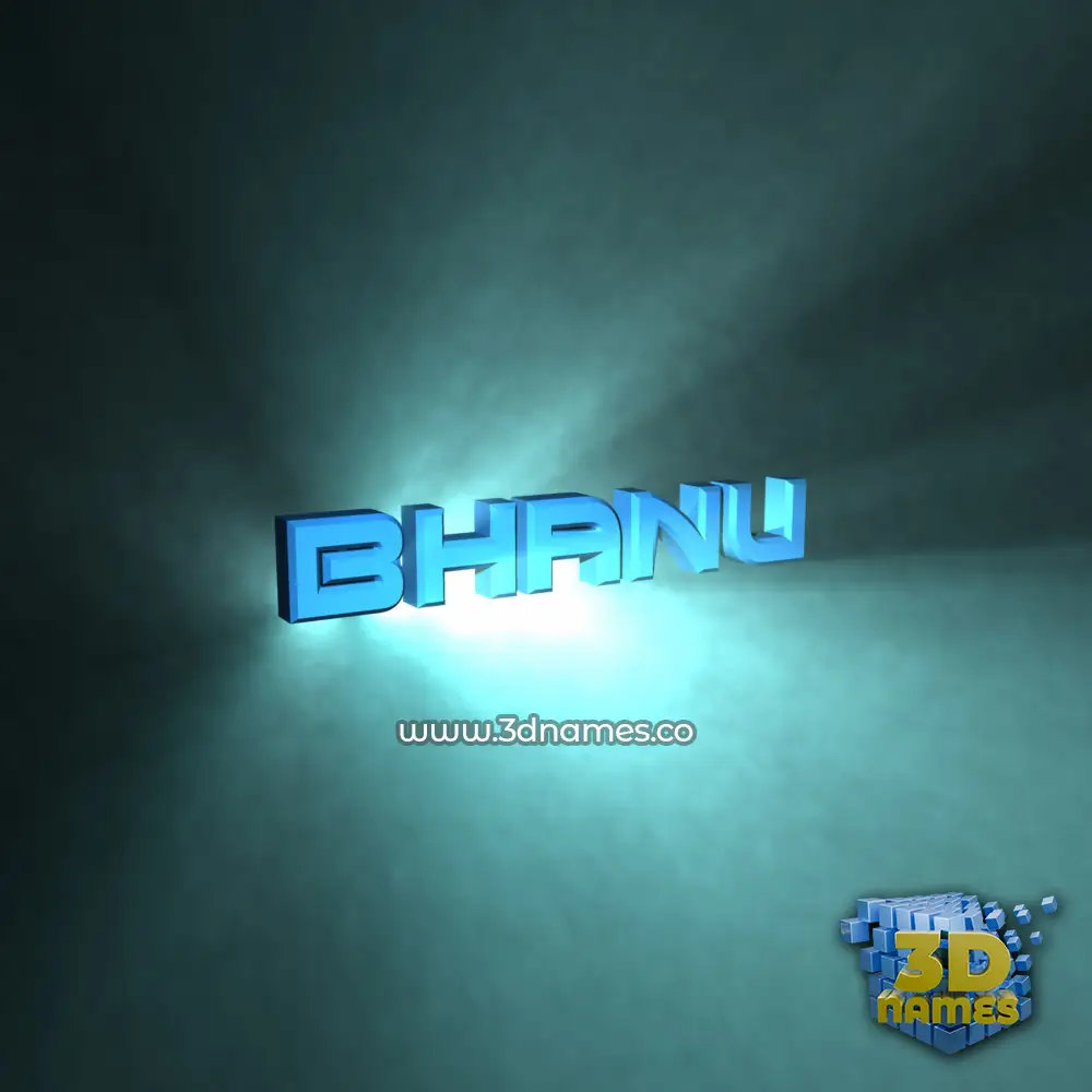 bhanu in Light Shine style - 3D name wallpaper