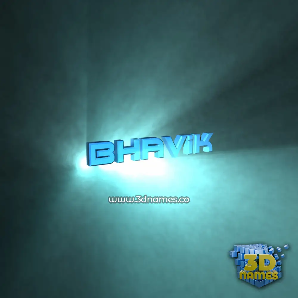 bhavik in Light Shine style - 3D name wallpaper