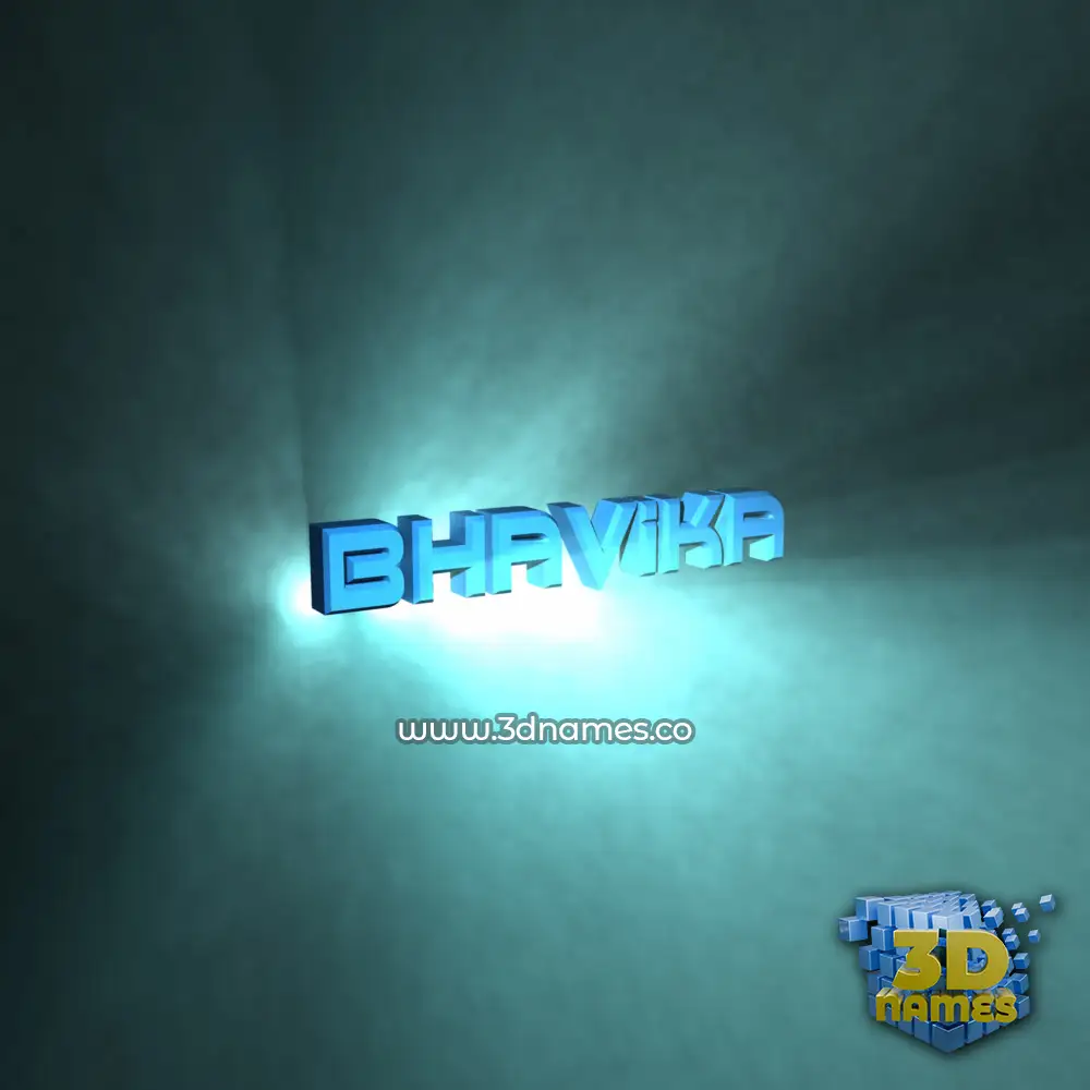 bhavika in Light Shine style - 3D name wallpaper