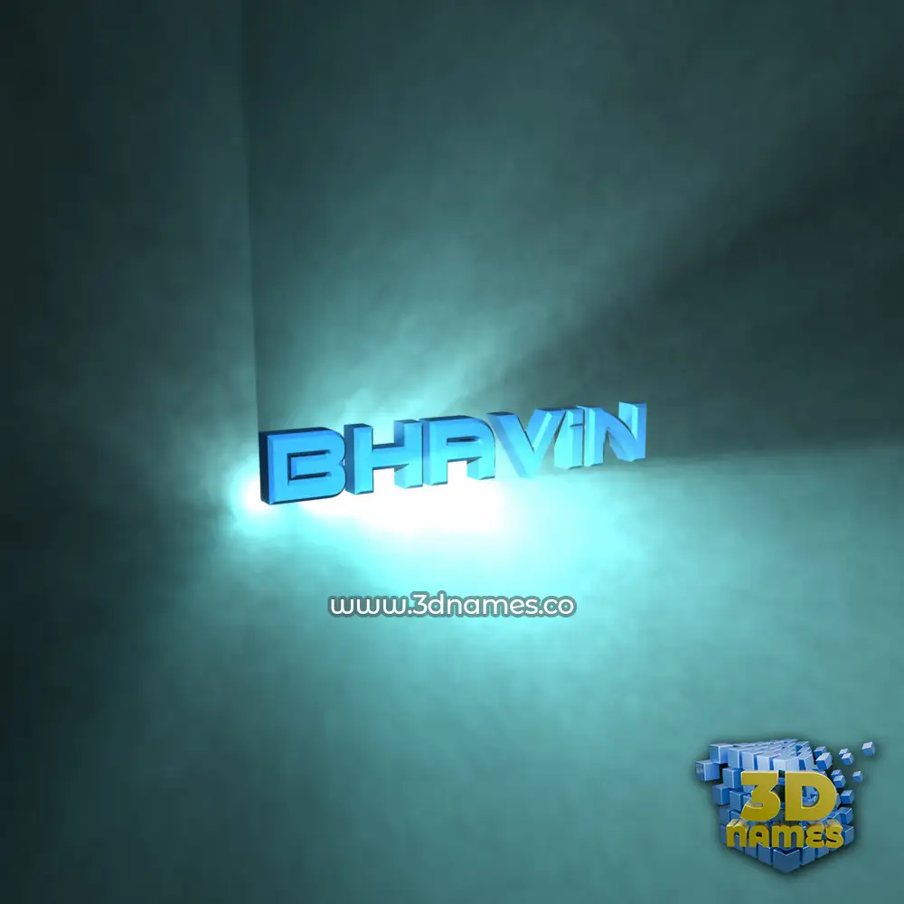 bhavin in Light Shine style - 3D name wallpaper