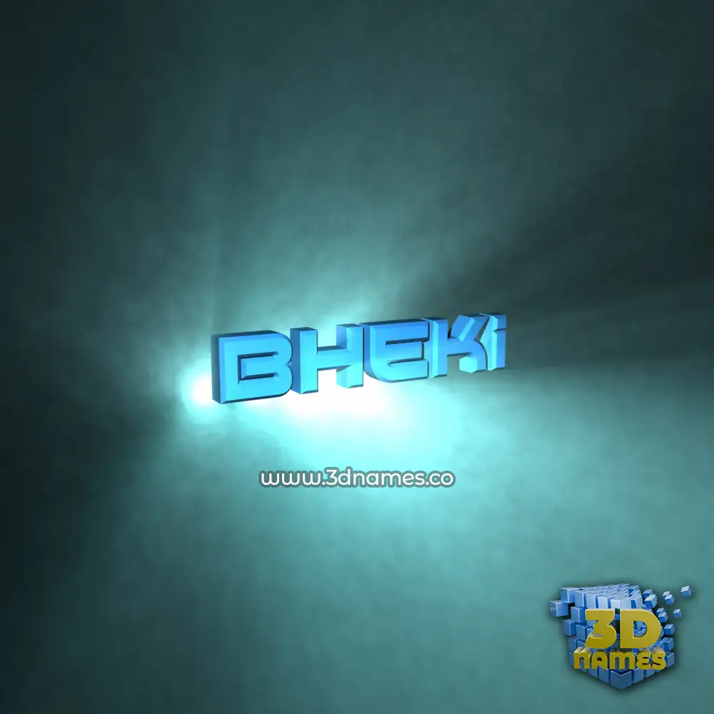 bheki in Light Shine style - 3D name wallpaper