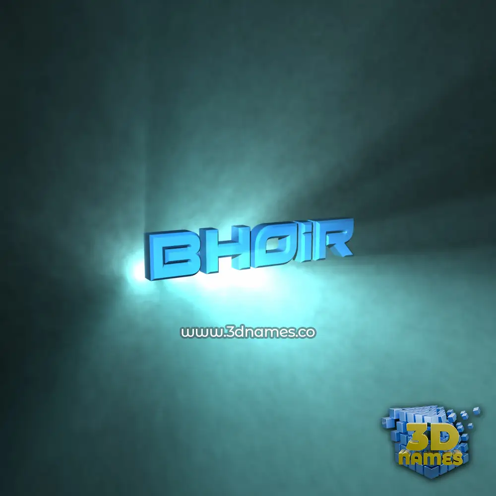 bhoir in Light Shine style - 3D name wallpaper