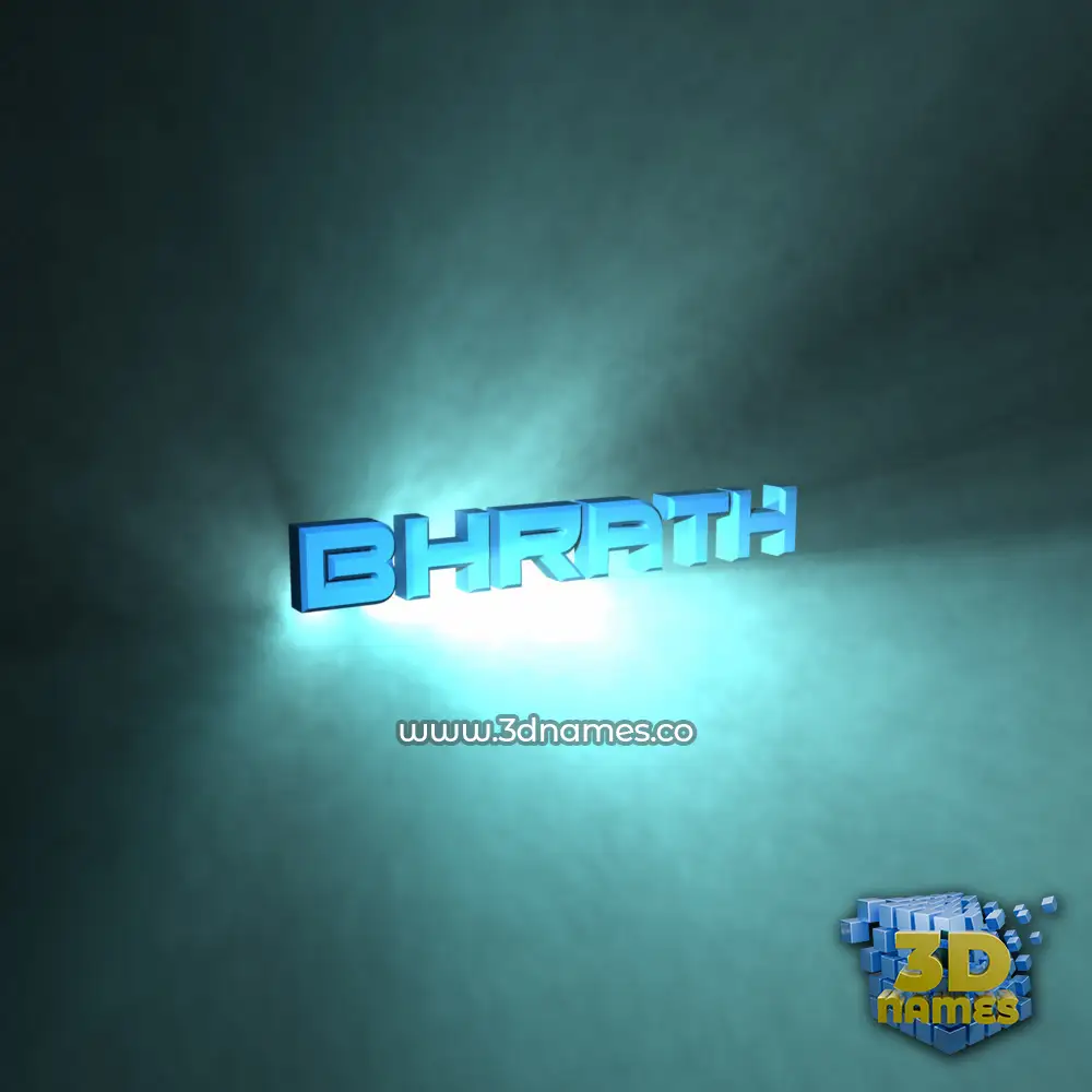 bhrath in Light Shine style - 3D name wallpaper