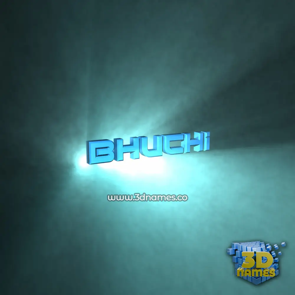bhuchi in Light Shine style - 3D name wallpaper