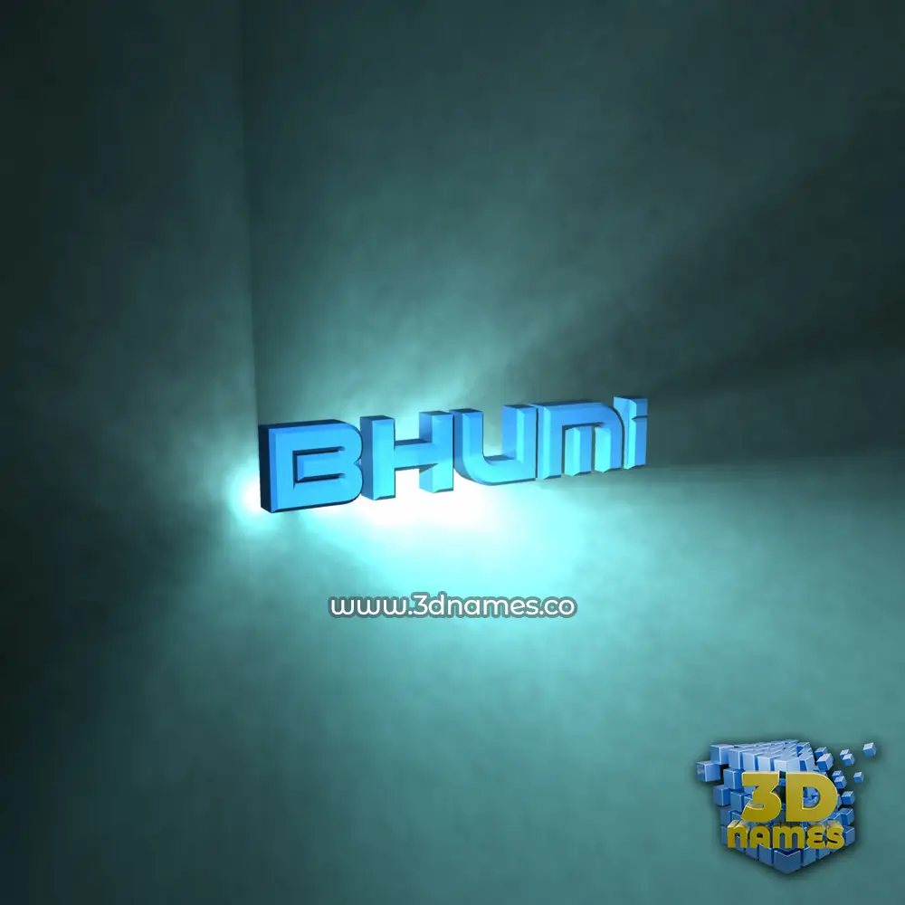 bhumi in Light Shine style - 3D name wallpaper