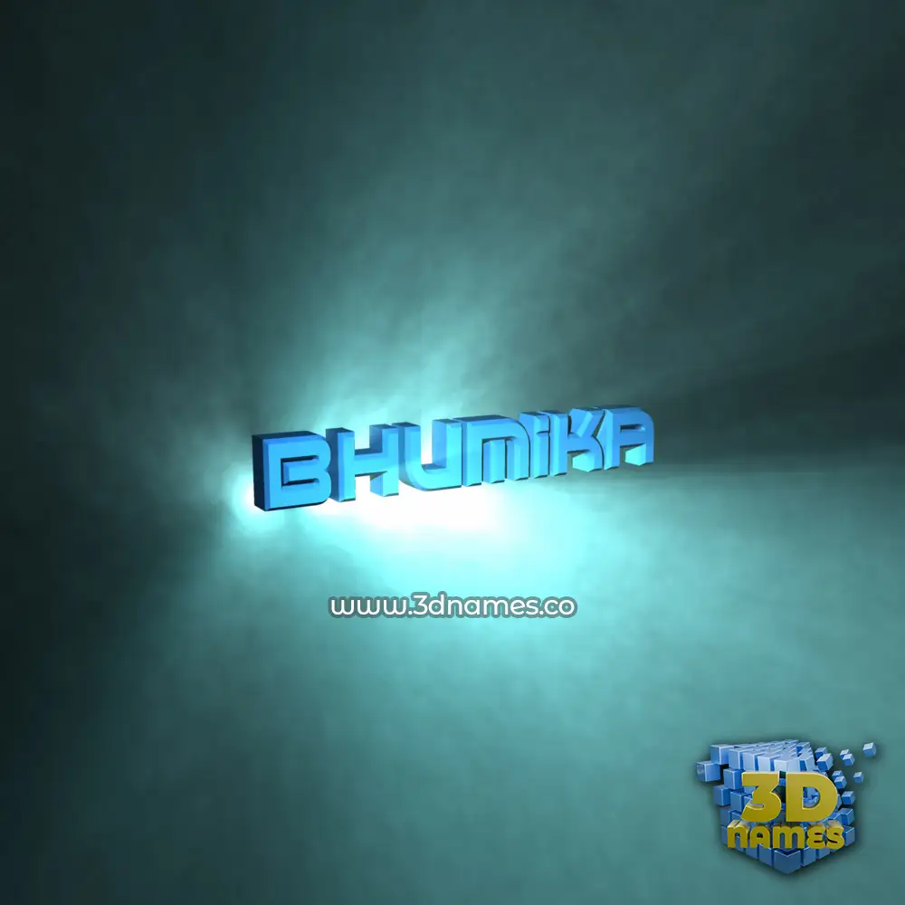 bhumika in Light Shine style - 3D name wallpaper