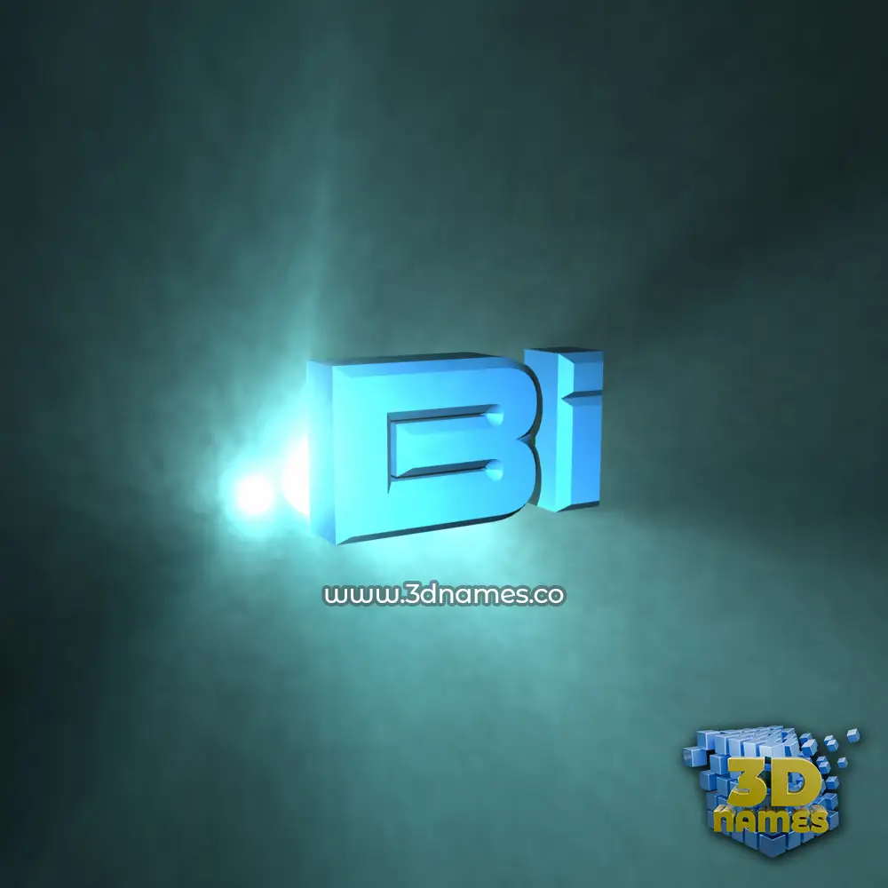 bi in Light Shine style - 3D name wallpaper