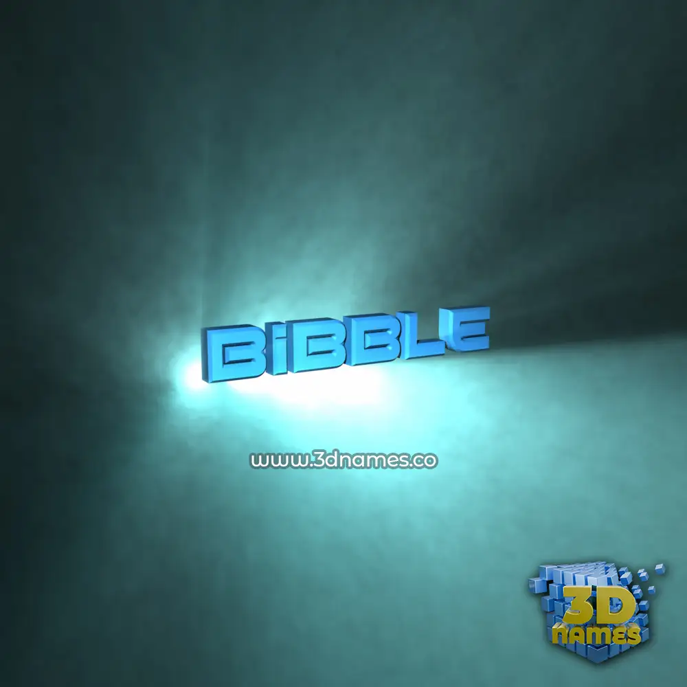bibble in Light Shine style - 3D name wallpaper