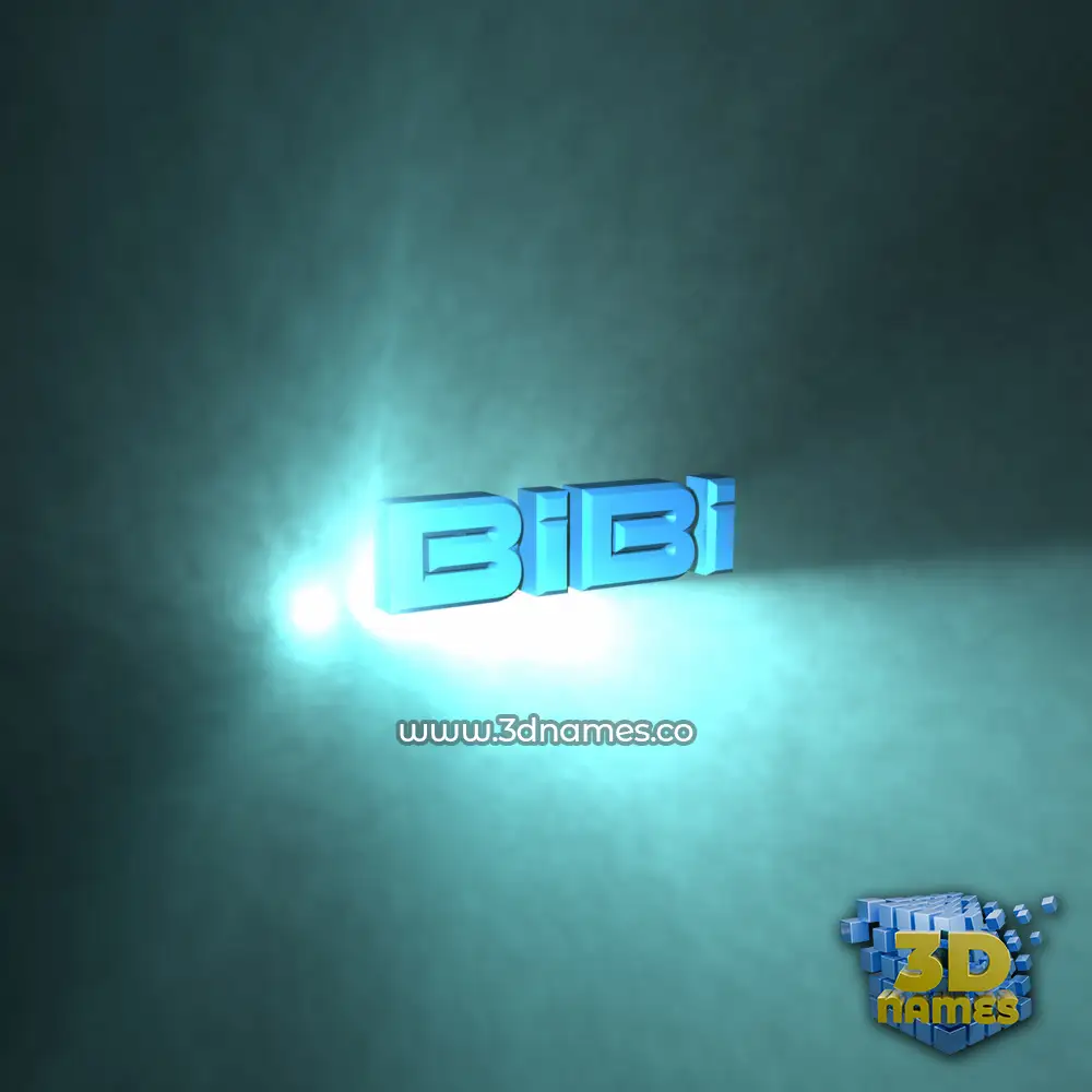 bibi in Light Shine style - 3D name wallpaper