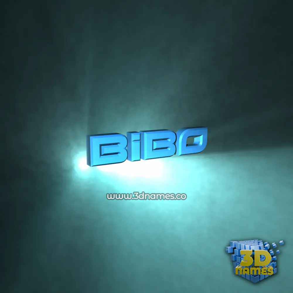 bibo in Light Shine style - 3D name wallpaper