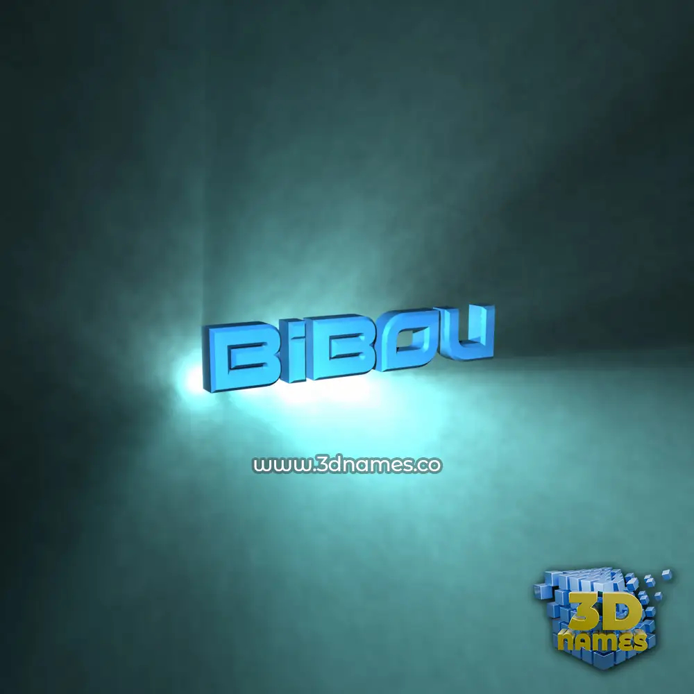 bibou in Light Shine style - 3D name wallpaper