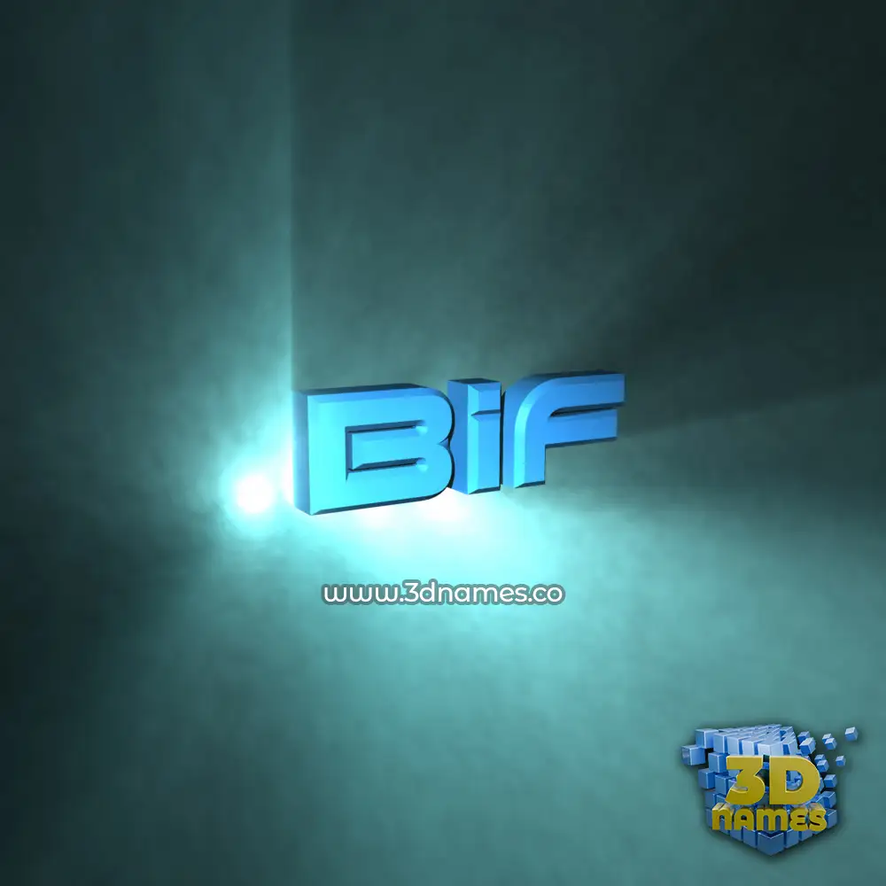 bif in Light Shine style - 3D name wallpaper