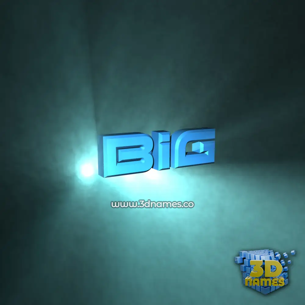 big in Light Shine style - 3D name wallpaper