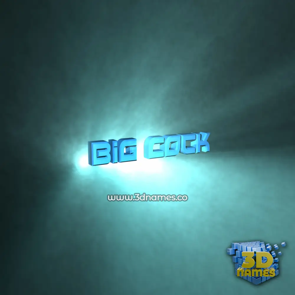 big cock in Light Shine style - 3D name wallpaper