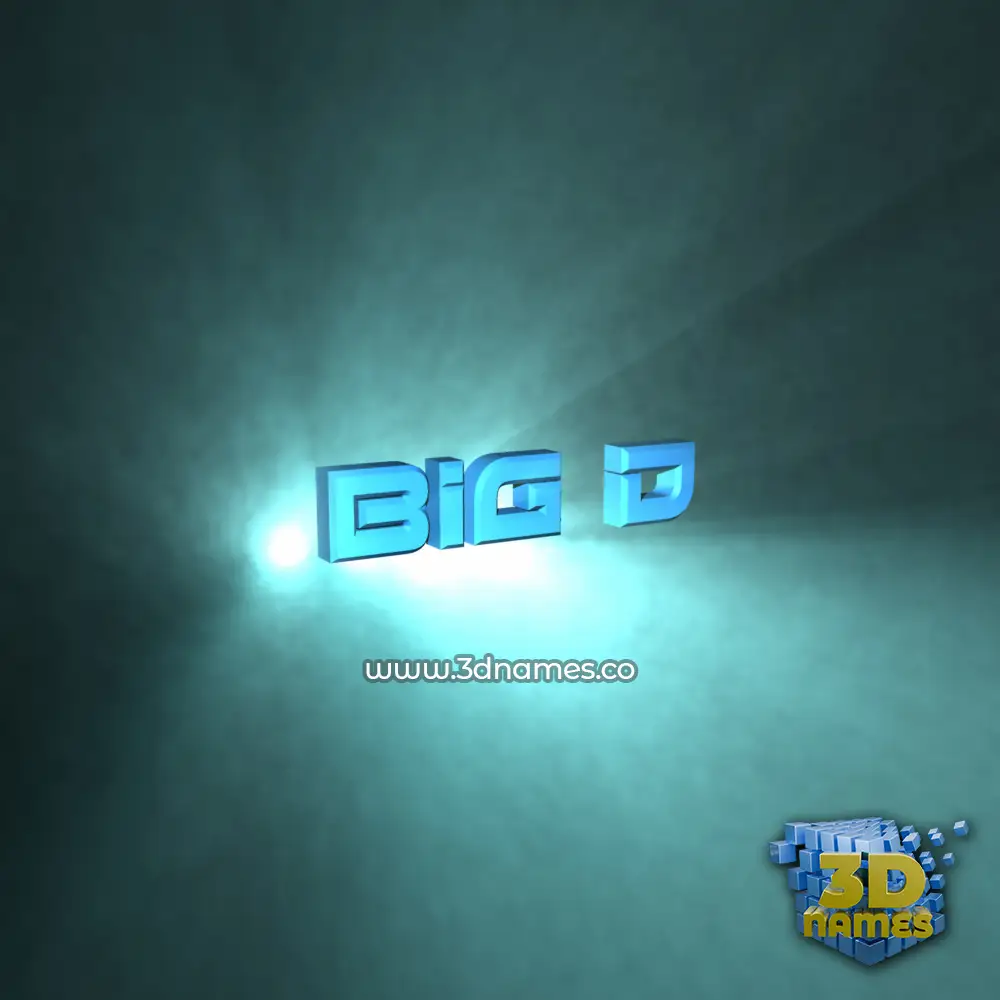 big d in Light Shine style - 3D name wallpaper