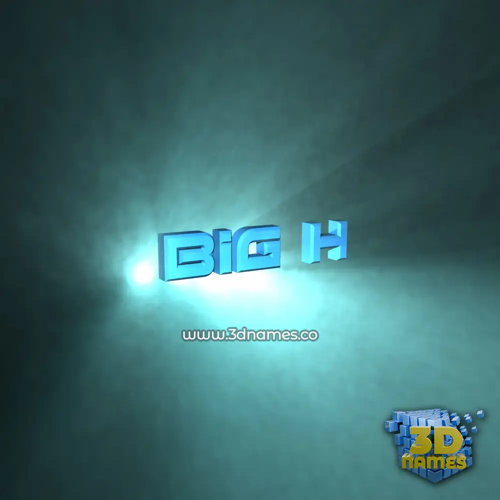 big h in Light Shine style - 3D name wallpaper