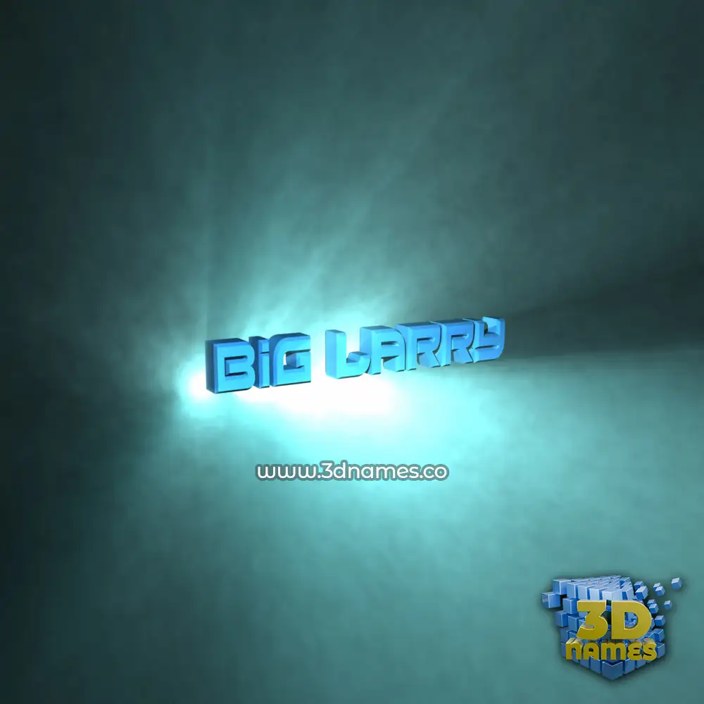 big larry in Light Shine style - 3D name wallpaper