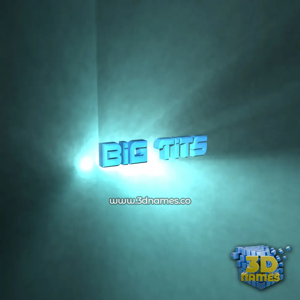 big tits in Light Shine style - 3D name wallpaper