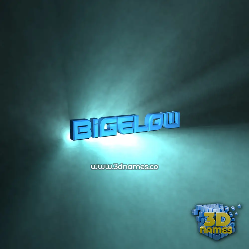 bigelow in Light Shine style - 3D name wallpaper