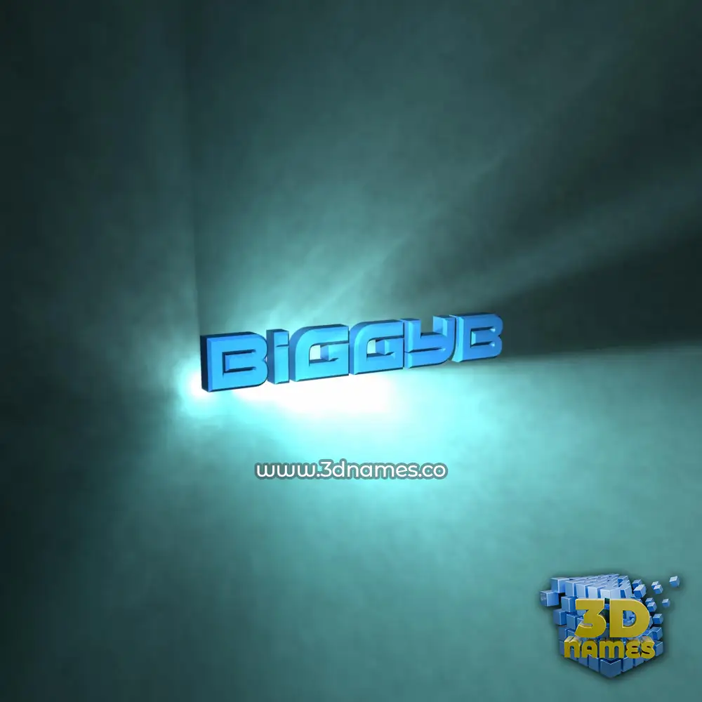 biggyb in Light Shine style - 3D name wallpaper