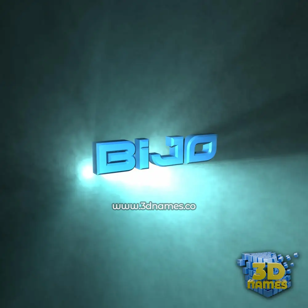 bijo in Light Shine style - 3D name wallpaper