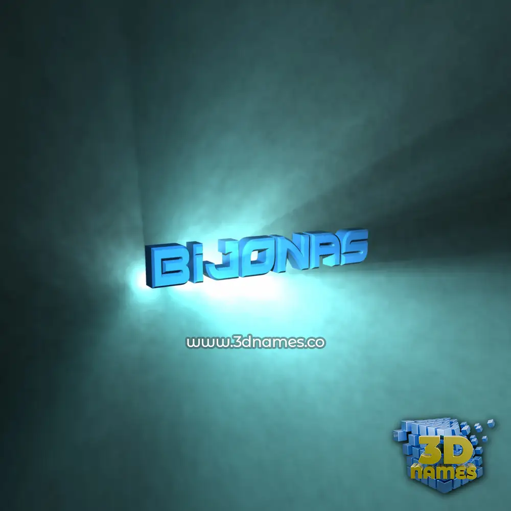 bijonas in Light Shine style - 3D name wallpaper