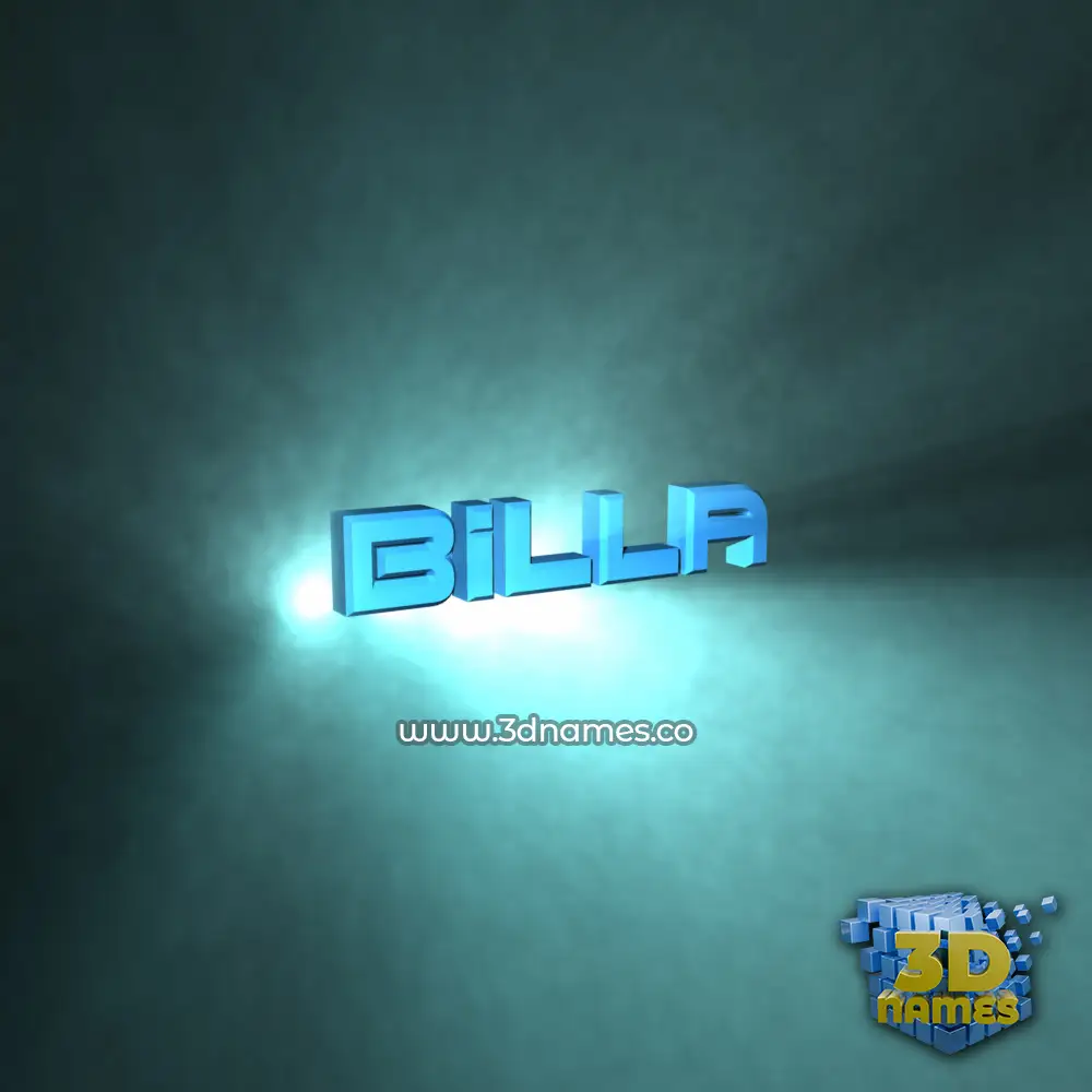 billa in Light Shine style - 3D name wallpaper