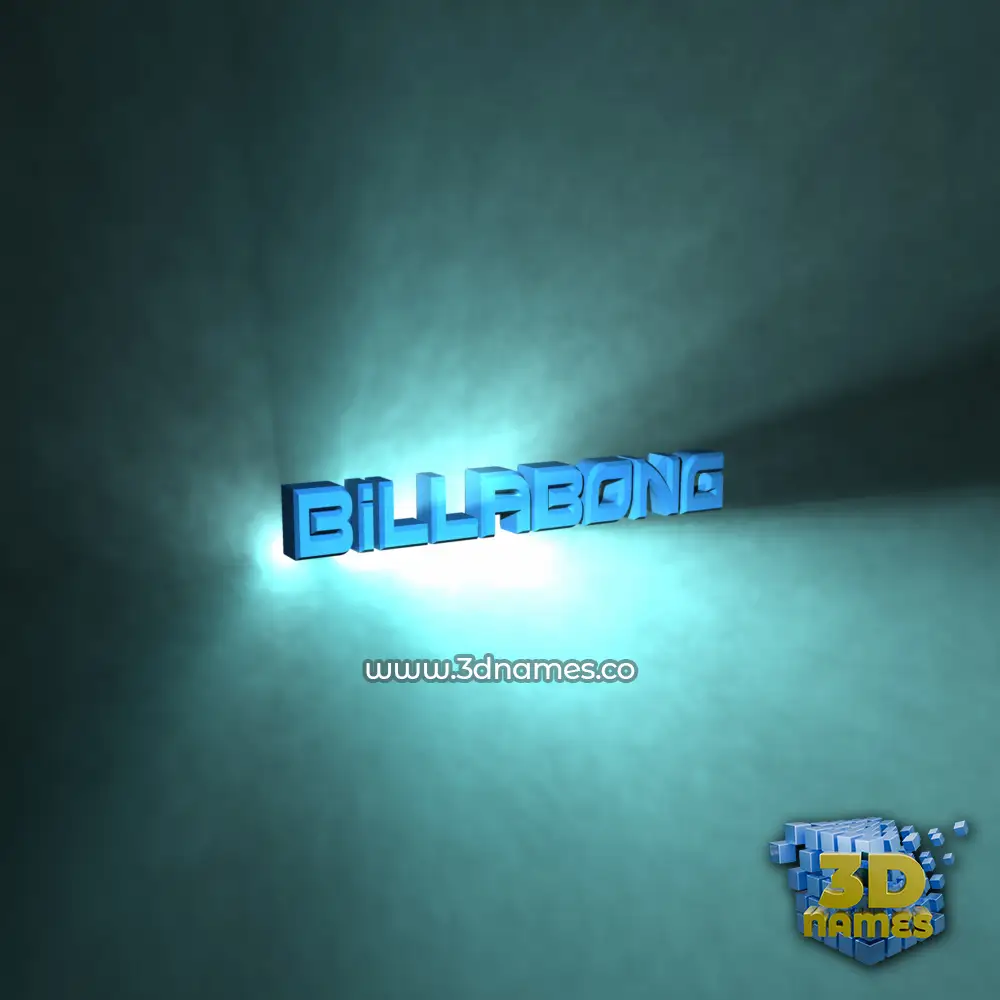 billabong in Light Shine style - 3D name wallpaper