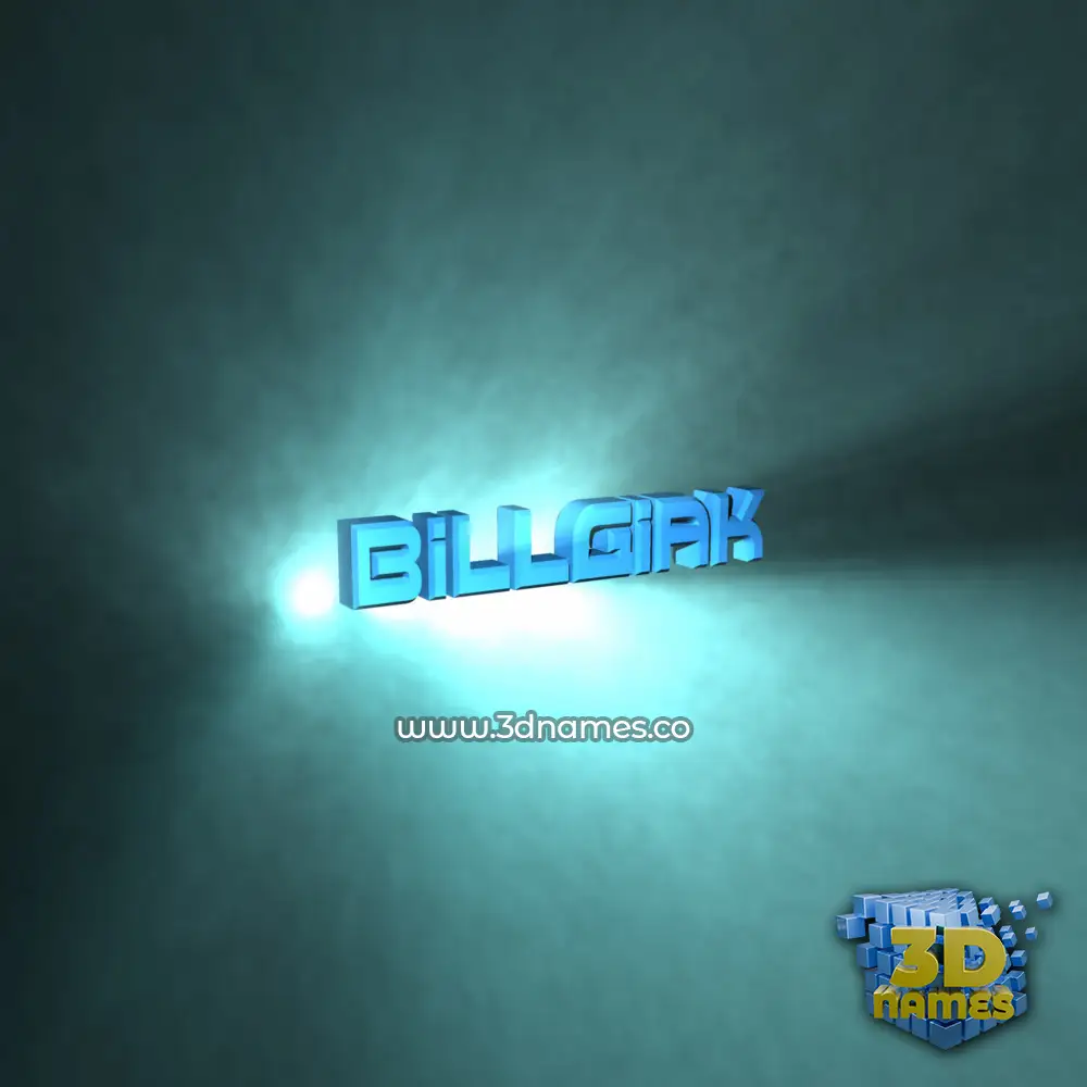 billgiak in Light Shine style - 3D name wallpaper
