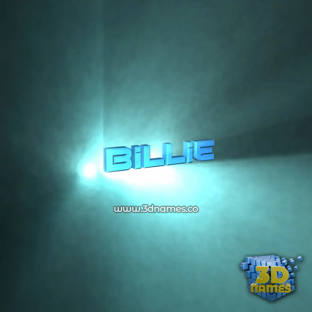 billie in Light Shine style - 3D name wallpaper