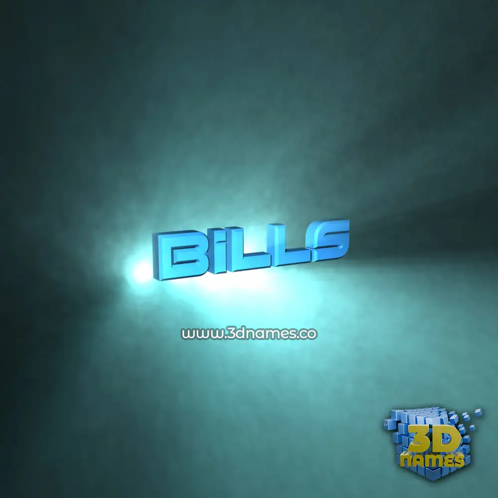 bills in Light Shine style - 3D name wallpaper