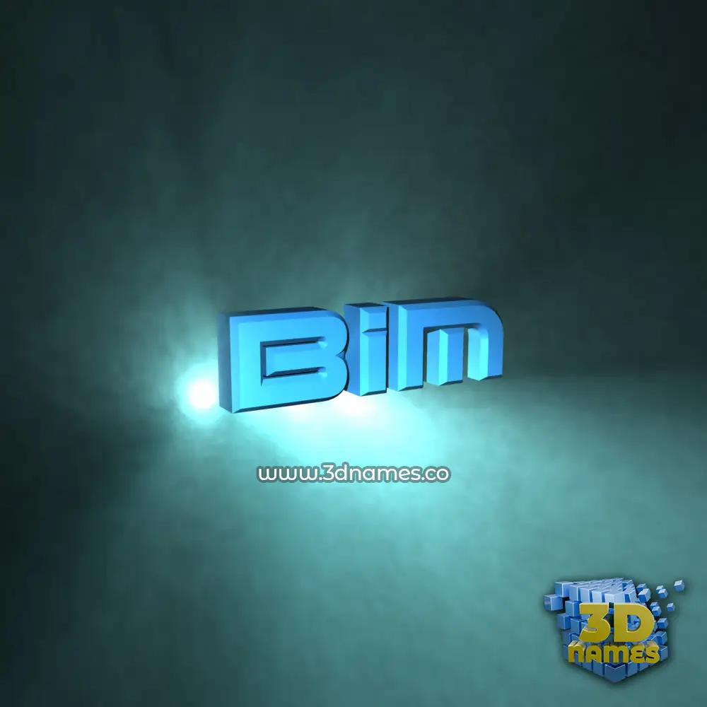 bim in Light Shine style - 3D name wallpaper