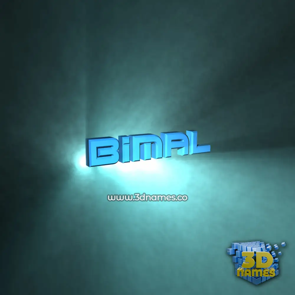 bimal in Light Shine style - 3D name wallpaper