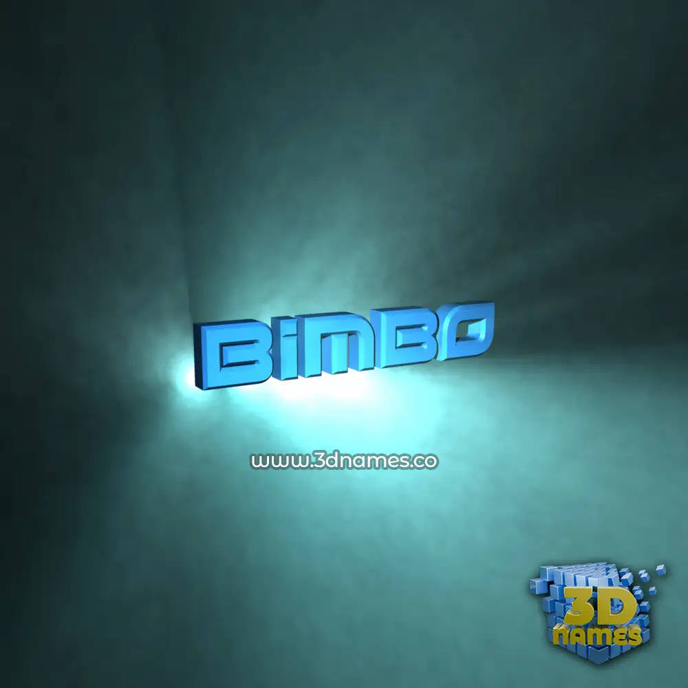 bimbo in Light Shine style - 3D name wallpaper