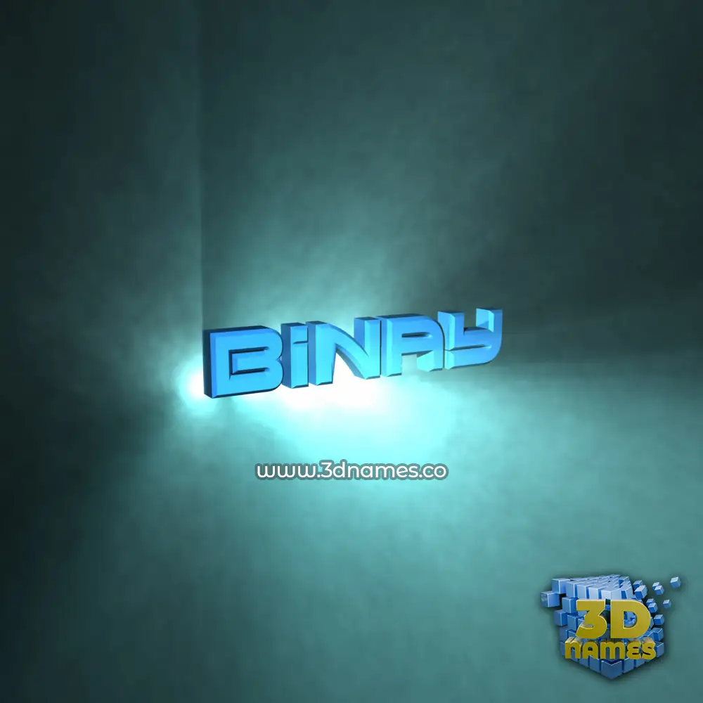 binay in Light Shine style - 3D name wallpaper