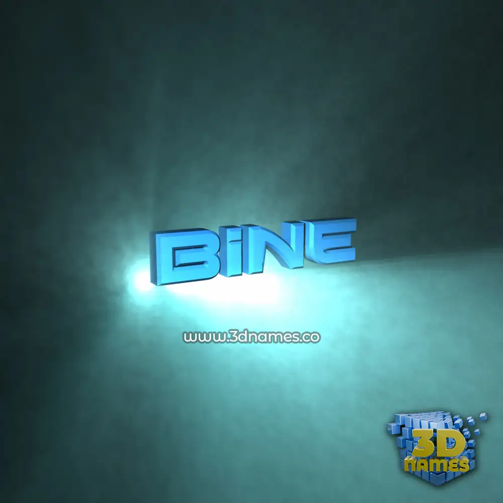 bine in Light Shine style - 3D name wallpaper