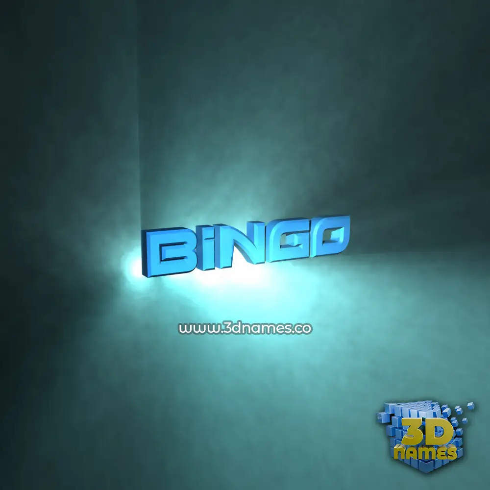 bingo in Light Shine style - 3D name wallpaper