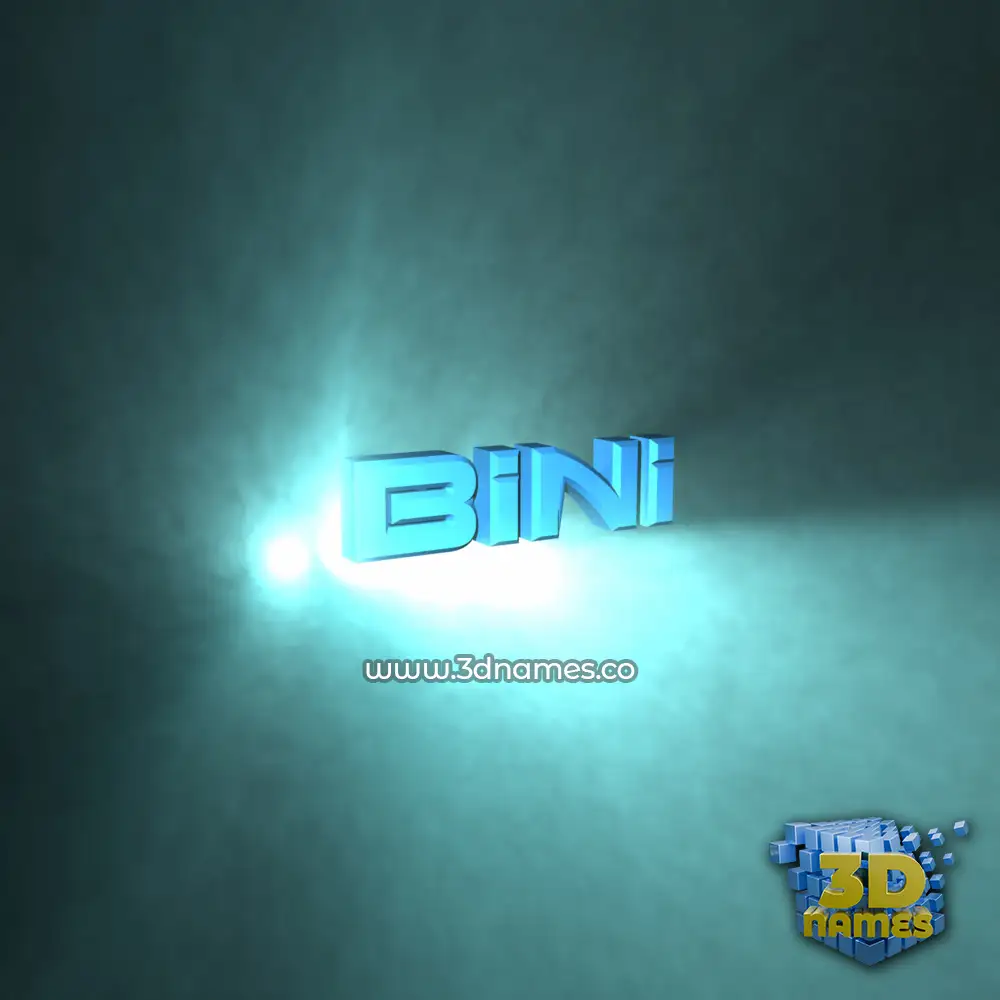 bini in Light Shine style - 3D name wallpaper