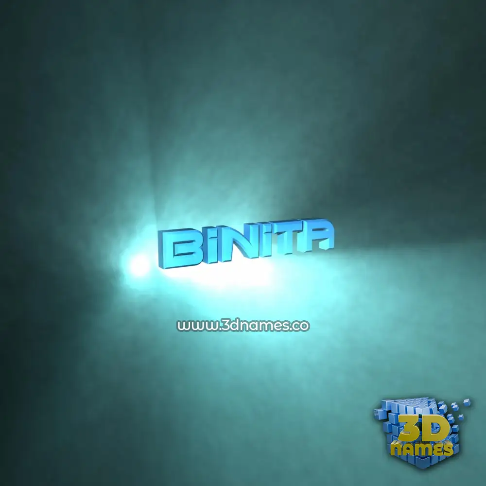 binita in Light Shine style - 3D name wallpaper