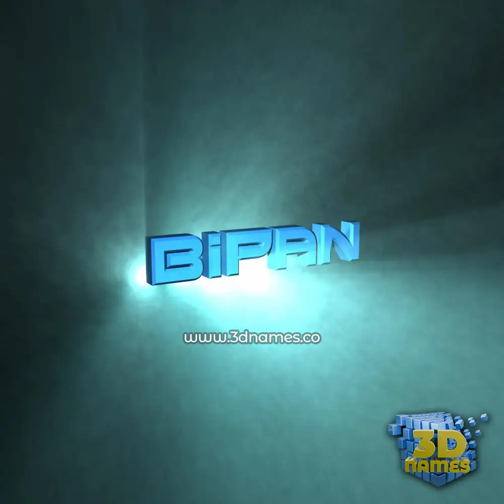 bipan in Light Shine style - 3D name wallpaper