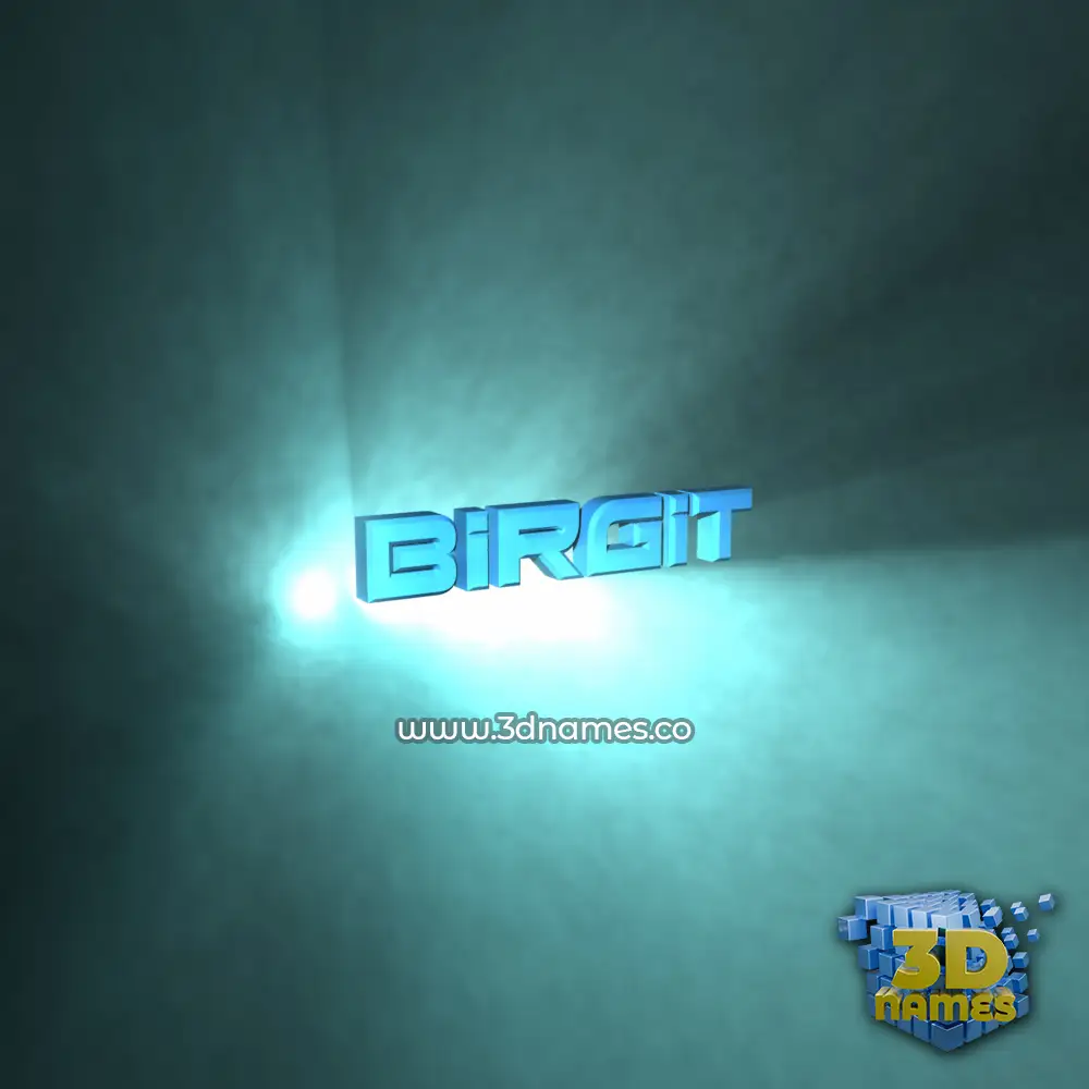 birgit in Light Shine style - 3D name wallpaper