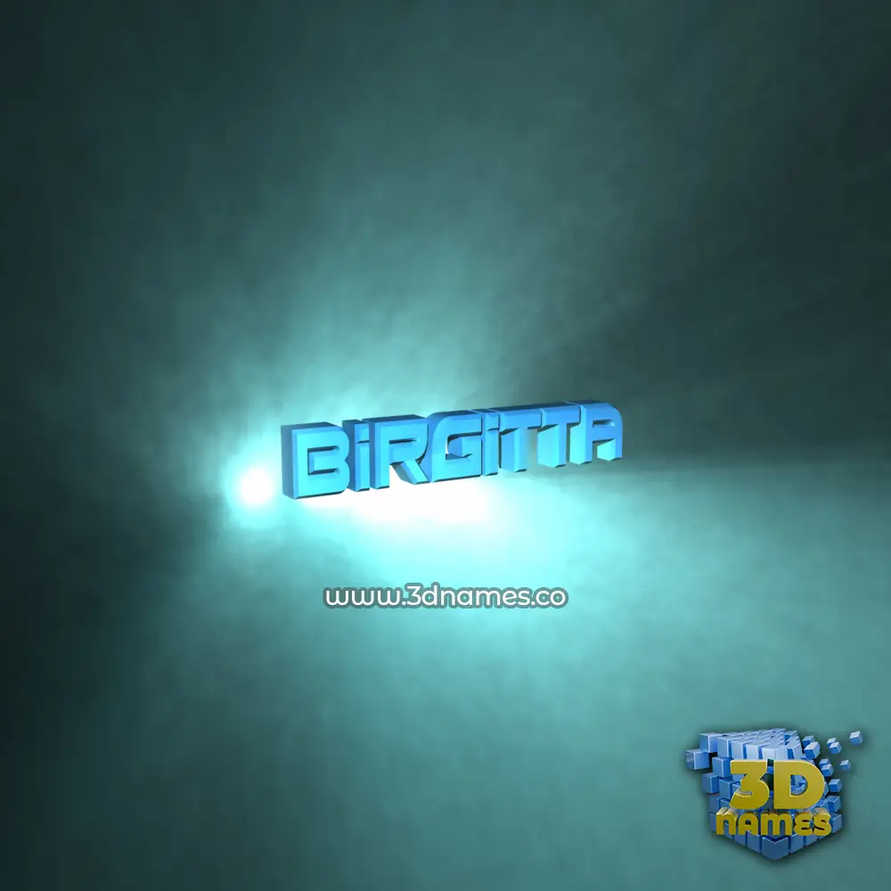 birgitta in Light Shine style - 3D name wallpaper