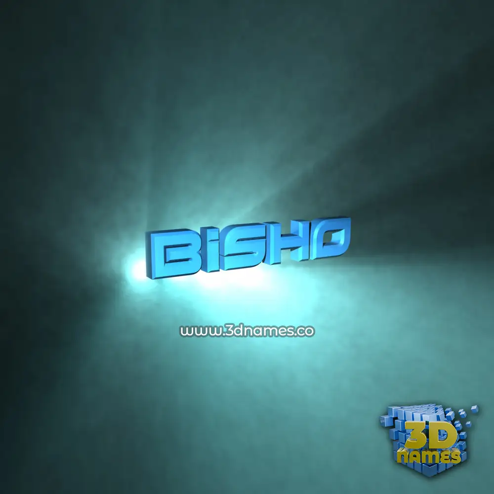 bisho in Light Shine style - 3D name wallpaper